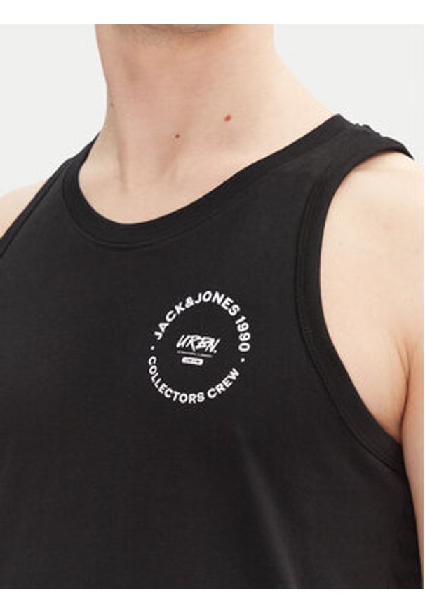 Jack & Jones - Jack&Jones Tank top Simon 12270462 Czarny Regular Fit. Kolor: czarny. Materiał: bawełna