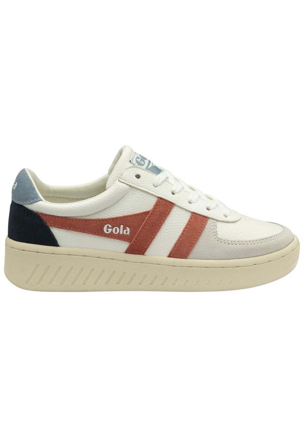 Sneakersy damskie Gola Grandslam Trident. Okazja: na co dzień. Kolor: biały. Materiał: skóra. Sport: turystyka piesza