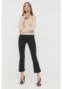 Pinko jeansy damskie high waist. Stan: podwyższony. Kolor: czarny #1