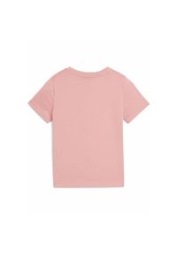 Puma - Dziecięca koszulka ESS z logo No. 1 PUMA Pink Fruit. Kolor: różowy. Materiał: guma. Wzór: nadruk