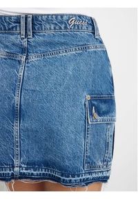 Guess Spódnica jeansowa W4YD52 D5B65 Niebieski Regular Fit. Kolor: niebieski. Materiał: lyocell #5
