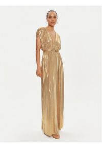 NORMA KAMALI Sukienka wieczorowa ST1243LM111008 Złoty Regular Fit. Kolor: złoty. Materiał: syntetyk. Styl: wizytowy #1