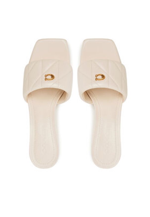 Coach Klapki Holly CAS87 Écru. Materiał: skóra