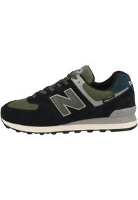 Buty do chodzenia męskie New Balance U574KBG. Zapięcie: sznurówki. Kolor: wielokolorowy, zielony, czarny. Materiał: zamsz, tkanina, materiał. Szerokość cholewki: normalna. Model: New Balance 574. Sport: turystyka piesza