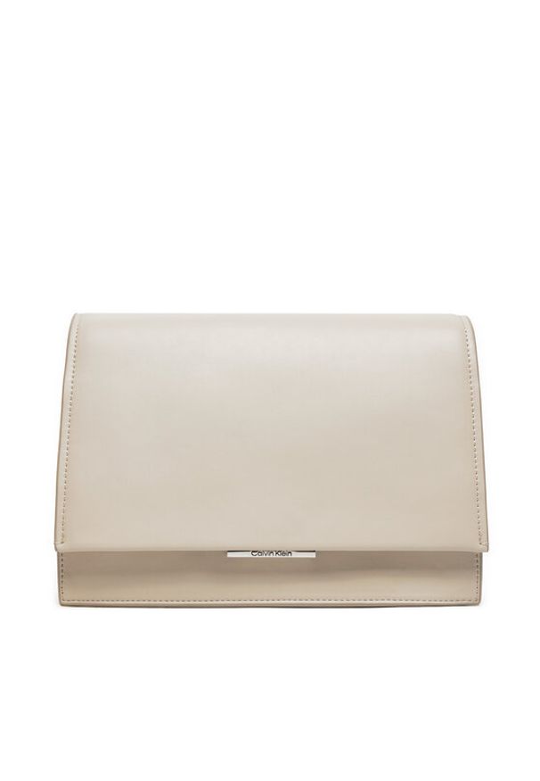 Calvin Klein Torebka Ck Linear Shoulder Bag K60K612158 Écru. Materiał: skórzane