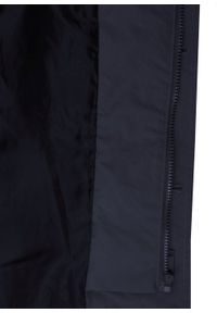 Krótki, Męski Płaszcz Przejściowy z Wysokim Kołnierzem - Brave Soul - Granatowy. Kolor: niebieski. Materiał: poliester. Długość: krótkie. Sezon: wiosna, jesień #3
