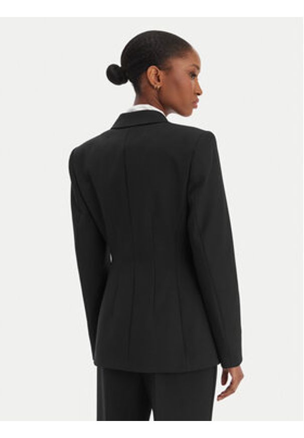 Hugo - HUGO Marynarka Abire 50565362 Czarny Slim Fit. Kolor: czarny. Materiał: syntetyk