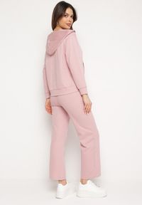 Born2be - Różowy Komplet Dresowy z Zasuwaną Bluzą z Kapturem i Spodniami z Prostymi Nogawkami Alivsia. Kolor: różowy. Materiał: dresówka #3