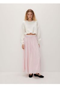 Reserved - Spódnica z połyskiem - różowy. Kolor: różowy. Materiał: tkanina #1
