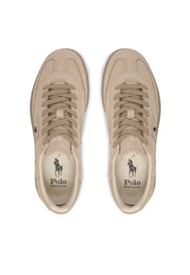 Polo Ralph Lauren Sneakersy 809P01617002 Beżowy. Kolor: beżowy. Materiał: zamsz, skóra
