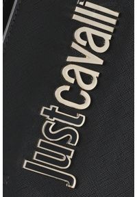 Just Cavalli - JUST CAVALLI Czarna shopperka Range Metal Lettering. Kolor: czarny. Styl: elegancki #5
