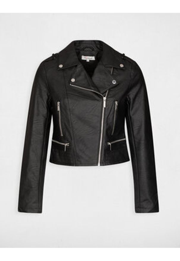 Morgan Kurtka z imitacji skóry 202-GRAMMO.N Czarny Regular Fit. Kolor: czarny. Materiał: skóra