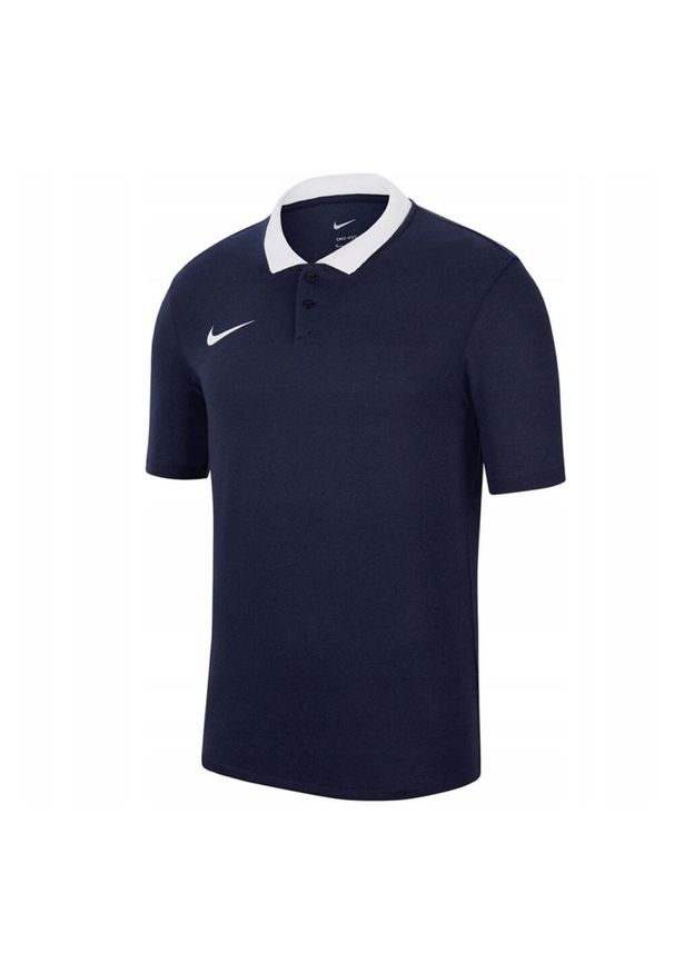 Nike - Męska Koszulka Polo Park 20 Z Krótkim Rękawem. Typ kołnierza: polo. Kolor: niebieski. Długość rękawa: krótki rękaw. Długość: krótkie. Sport: turystyka piesza