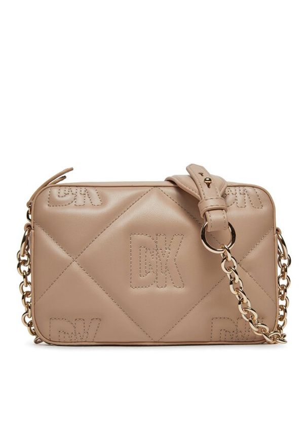 DKNY Torebka Crosstown Camera Bag R33EKY48 Beżowy. Kolor: beżowy. Materiał: skórzane