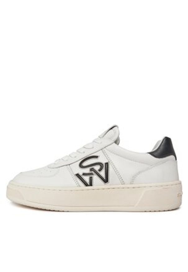 Stuart Weitzman Sneakersy Crtsde Lgo Snr SH305 Biały. Kolor: biały. Materiał: skóra