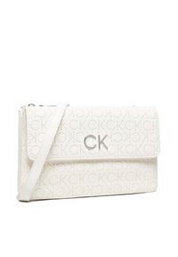 Calvin Klein Torebka Re-Lock Dbl Crossbody Bag Perf K60K609399 Biały. Kolor: biały. Materiał: skórzane #5