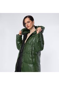 Wittchen - Damski płaszcz pikowany oversizowy zielony. Kolor: zielony. Materiał: nylon. Długość: długie. Styl: elegancki #3