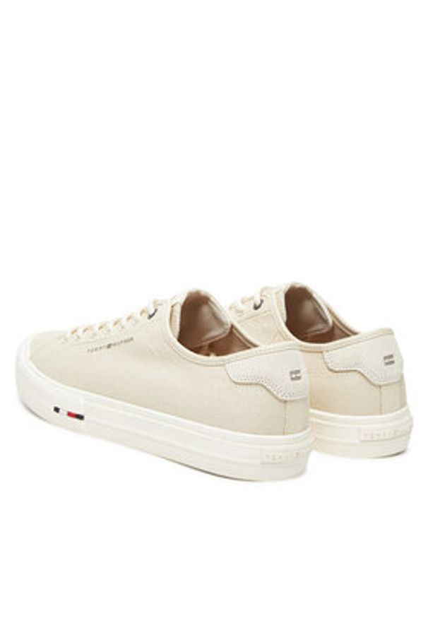 TOMMY HILFIGER - Tommy Hilfiger Tenisówki Hi Vulc Street Canvas FM0FM05515 Beżowy. Kolor: beżowy. Materiał: materiał. Styl: street