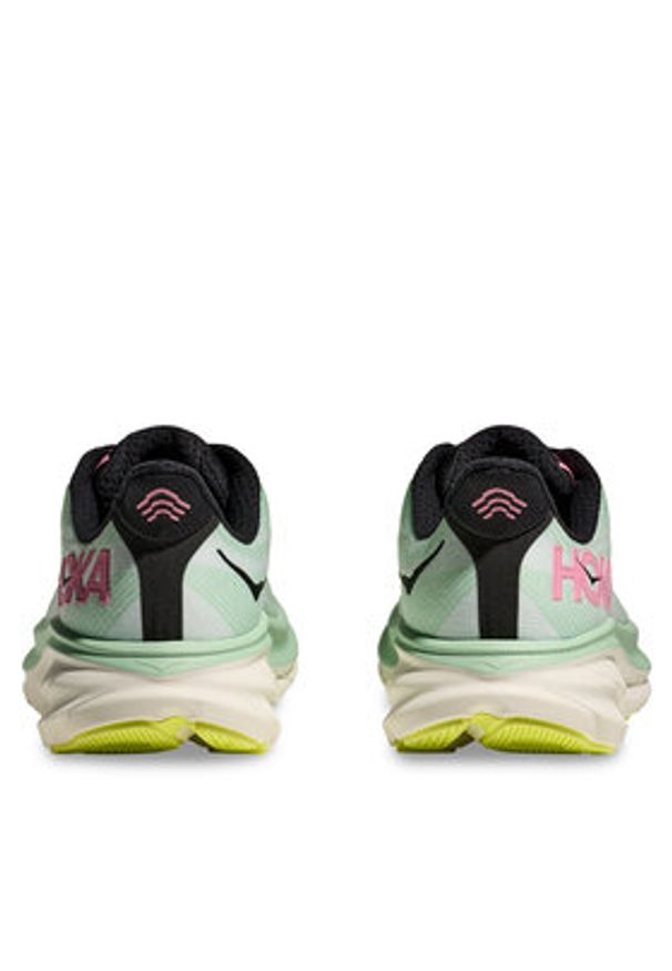 HOKA - Hoka Buty do biegania Clifton 9 1127896 Zielony. Kolor: zielony. Materiał: materiał