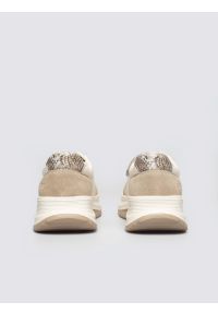 Big-Star - Sneakersy damskie ze skóry naturalnej beżowe RR274A344 800. Nosek buta: okrągły. Zapięcie: sznurówki. Kolor: beżowy. Materiał: skóra #5