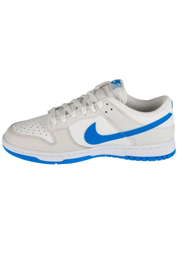 Nike - Buty sportowe Sneakersy męskie, Dunk Low Retro. Kolor: biały. Sport: turystyka piesza