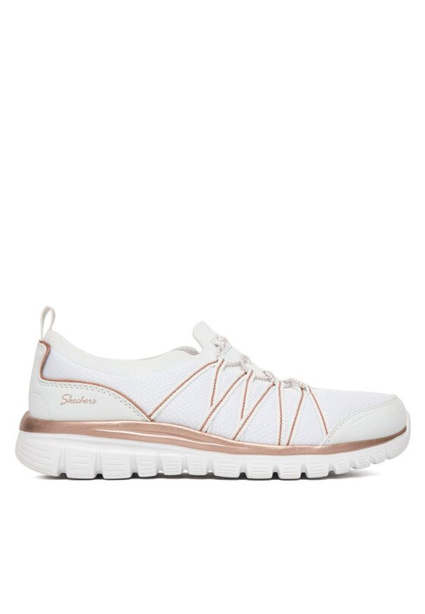skechers - Skechers Sneakersy Graceful 100888/WTRG Biały. Kolor: biały. Materiał: materiał