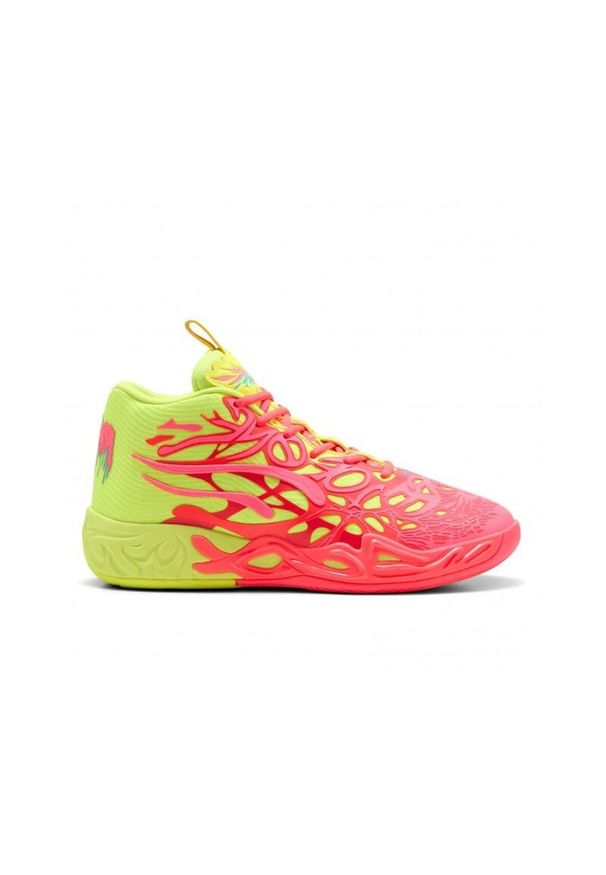 Buty do koszykówki Puma MB.04 1Love. Kolor: wielokolorowy, żółty, czerwony. Szerokość cholewki: normalna. Sport: koszykówka