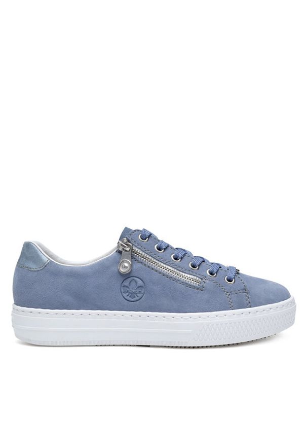 Rieker Sneakersy L59L1-10 Niebieski. Kolor: niebieski. Materiał: zamsz, skóra