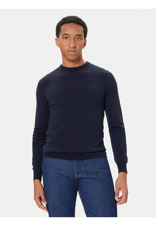 Guess Sweter M5YR26 Z0122 Granatowy Slim Fit. Kolor: niebieski. Materiał: syntetyk
