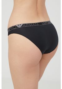 Emporio Armani Underwear figi (2-pack) 163334.2R235 kolor czarny. Kolor: czarny. Materiał: włókno, dzianina. Wzór: gładki #2