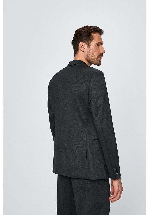 s.Oliver Black Label - Marynarka. Kolor: szary. Materiał: dzianina. Styl: klasyczny