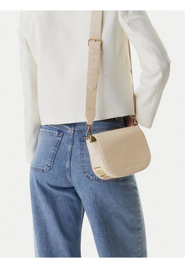 Love Moschino - LOVE MOSCHINO Torebka JC4122PP1OLT0110 Écru. Materiał: skórzane