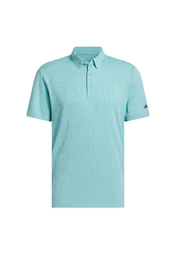 Adidas - Koszulka Go-to Textured Polo. Typ kołnierza: polo. Kolor: zielony. Wzór: nadruk. Styl: elegancki