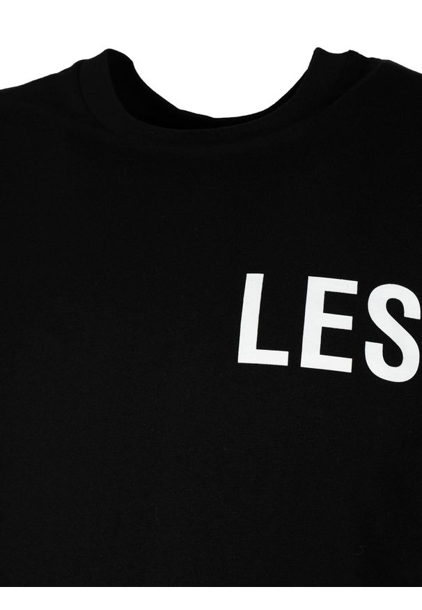 Les Hommes T-shirt | LF224301-0700-9001 | Grafic Print | Mężczyzna | Czarny. Okazja: na co dzień. Kolor: czarny. Materiał: bawełna. Wzór: nadruk. Styl: casual