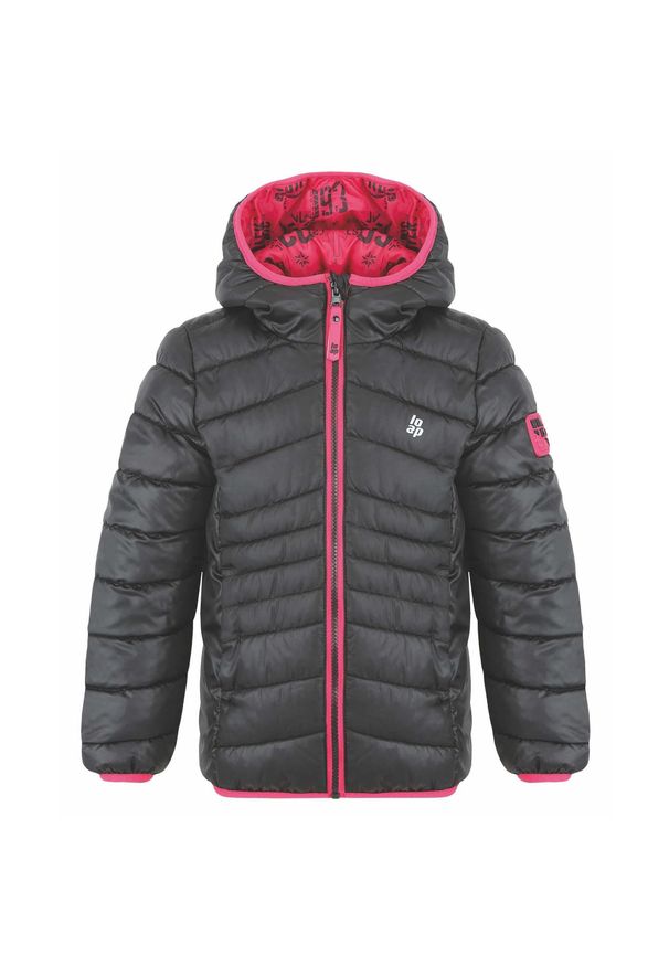 WINTER TIME - Kurtka zimowa dziecięca LOAP Intermo 152 - hydrofobowa. Kolor: fioletowy, różowy, wielokolorowy. Sezon: zima