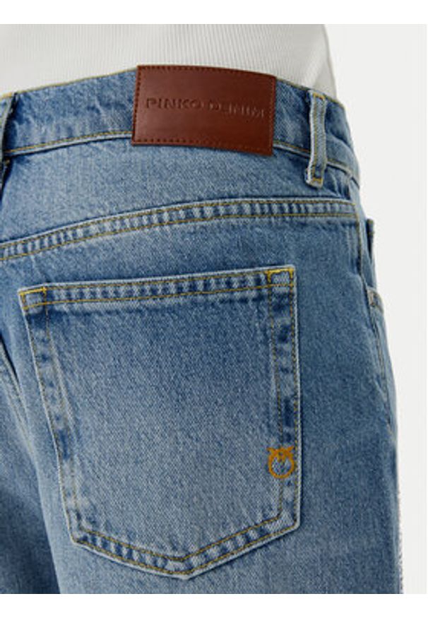Pinko - PINKO Jeansy Rose Staright 104635 A2F7 Niebieski Straight Fit. Kolor: niebieski