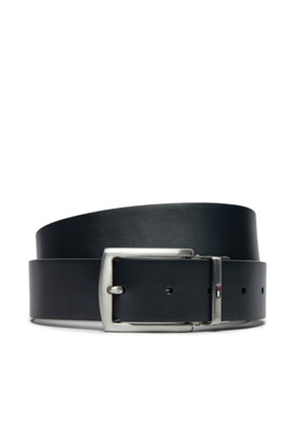 TOMMY HILFIGER - Tommy Hilfiger Pasek Męski Denton 3.5 Rev AM0AM13012 Granatowy. Kolor: niebieski. Materiał: skóra