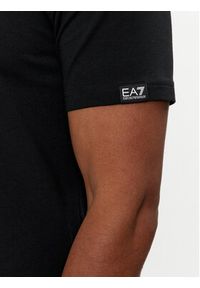 EA7 Emporio Armani T-Shirt 3DPT37 PJMUZ 1200 Czarny Regular Fit. Kolor: czarny. Materiał: bawełna