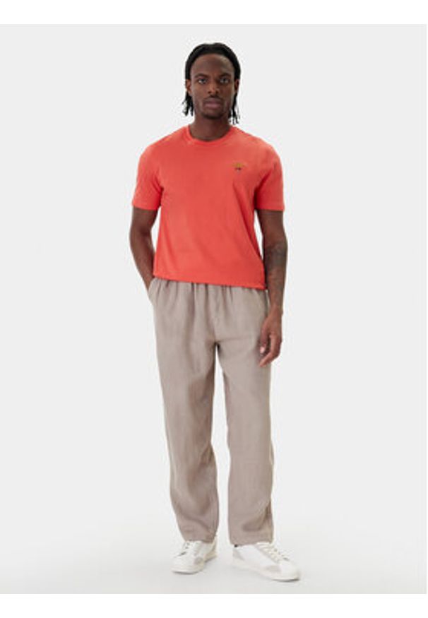 Aeronautica Militare T-Shirt 261TS1580UJ00372 Pomarańczowy Regular Fit. Kolor: pomarańczowy. Materiał: bawełna