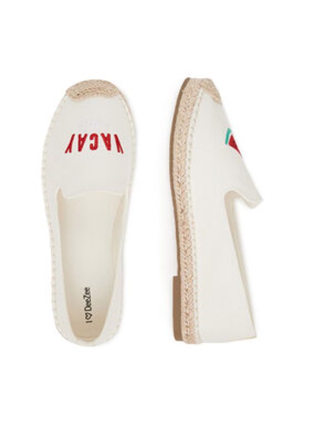 DeeZee Espadryle MXCR-232 Biały. Kolor: biały. Materiał: materiał
