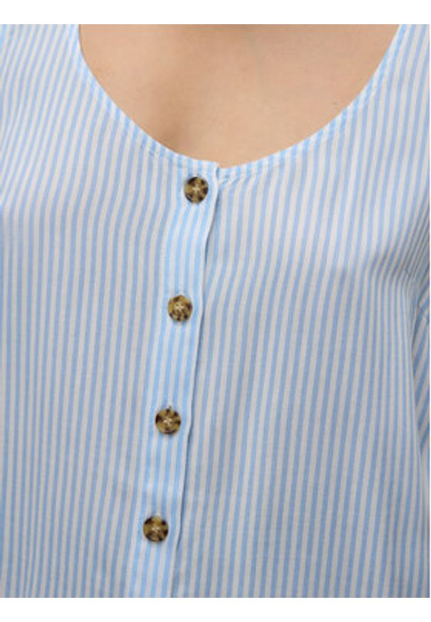 Vero Moda Top Bumpy 10325830 Błękitny Standard Fit. Kolor: niebieski. Materiał: wiskoza