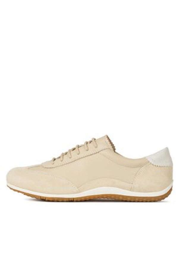 Geox Sneakersy D Vega D3509A 022Y3 C0135 Beżowy. Kolor: beżowy. Materiał: skóra