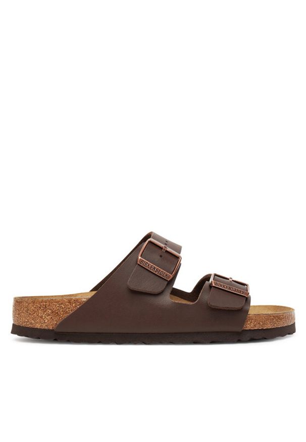 Birkenstock Klapki Arizona Sfb 451161 Brązowy. Kolor: brązowy. Materiał: skóra