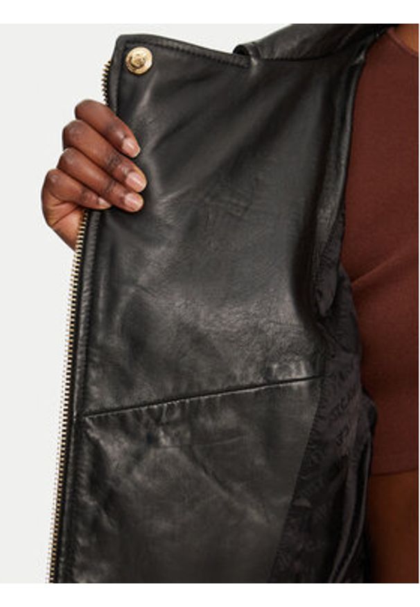 Just Cavalli Kurtka skórzana 78PAVP05 CP009 Czarny Regular Fit. Kolor: czarny. Materiał: skóra