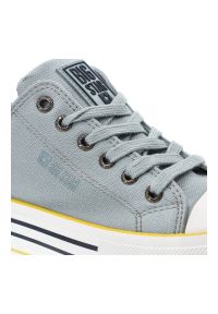 Big-Star - Niebieskie Trampki Big Star Damskie Stylowe Buty. Okazja: na spacer. Kolor: niebieski. Materiał: materiał. Szerokość cholewki: normalna. Styl: elegancki #3