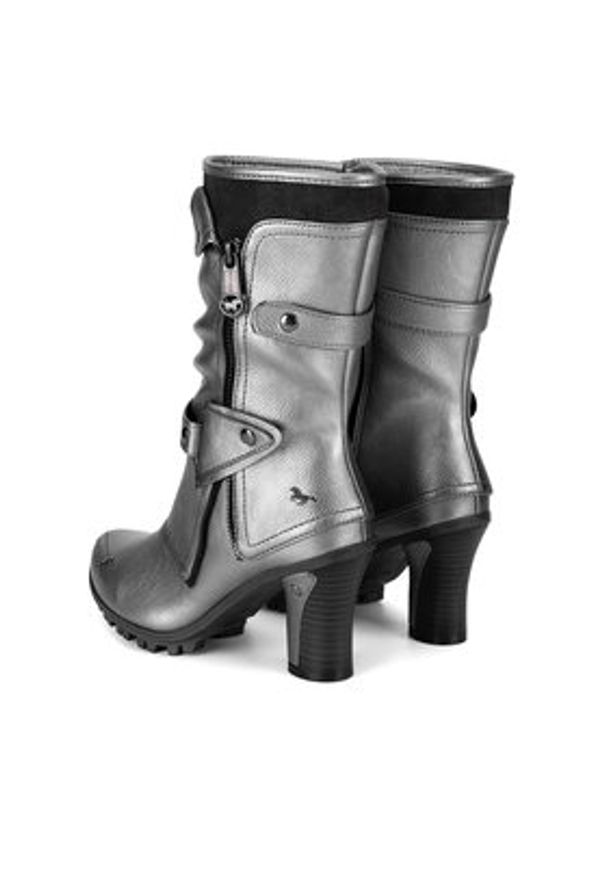 Mustang Kozaki 1141-606 Srebrny. Kolor: srebrny. Materiał: materiał