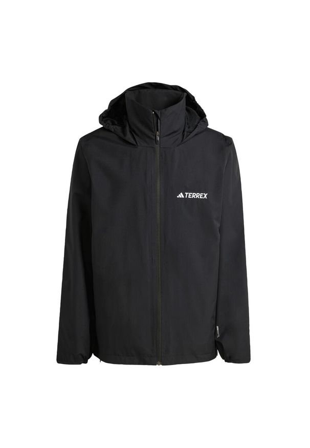 Adidas - Kurtka Multi Essentials 2L Rain. Kolor: czarny. Technologia: ClimaProof (Adidas)