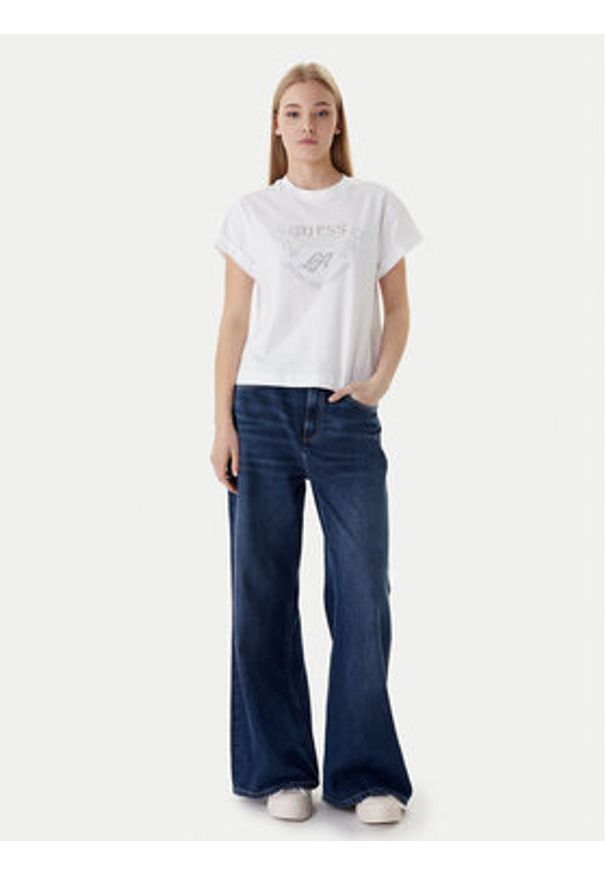 Guess T-Shirt W6RI30 I3Z14 Biały Regular Fit. Kolor: biały. Materiał: bawełna