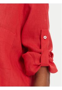 Marella Koszula Boboli1 2515111232 Czerwony Regular Fit. Kolor: czerwony. Materiał: len #2