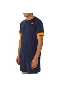 Koszulka treningowa męska Asics Court Ss Top. Kolor: wielokolorowy. Długość rękawa: krótki rękaw. Długość: krótkie